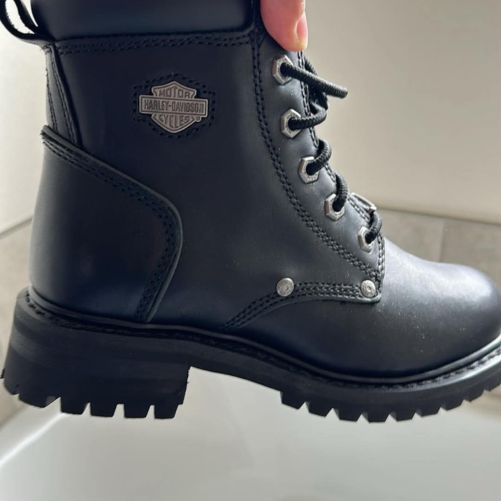 Harley-Davidson Black Leather Ankle Boots